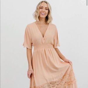 Baltic Born Vera Maxi Dress. size: Large color: salmon